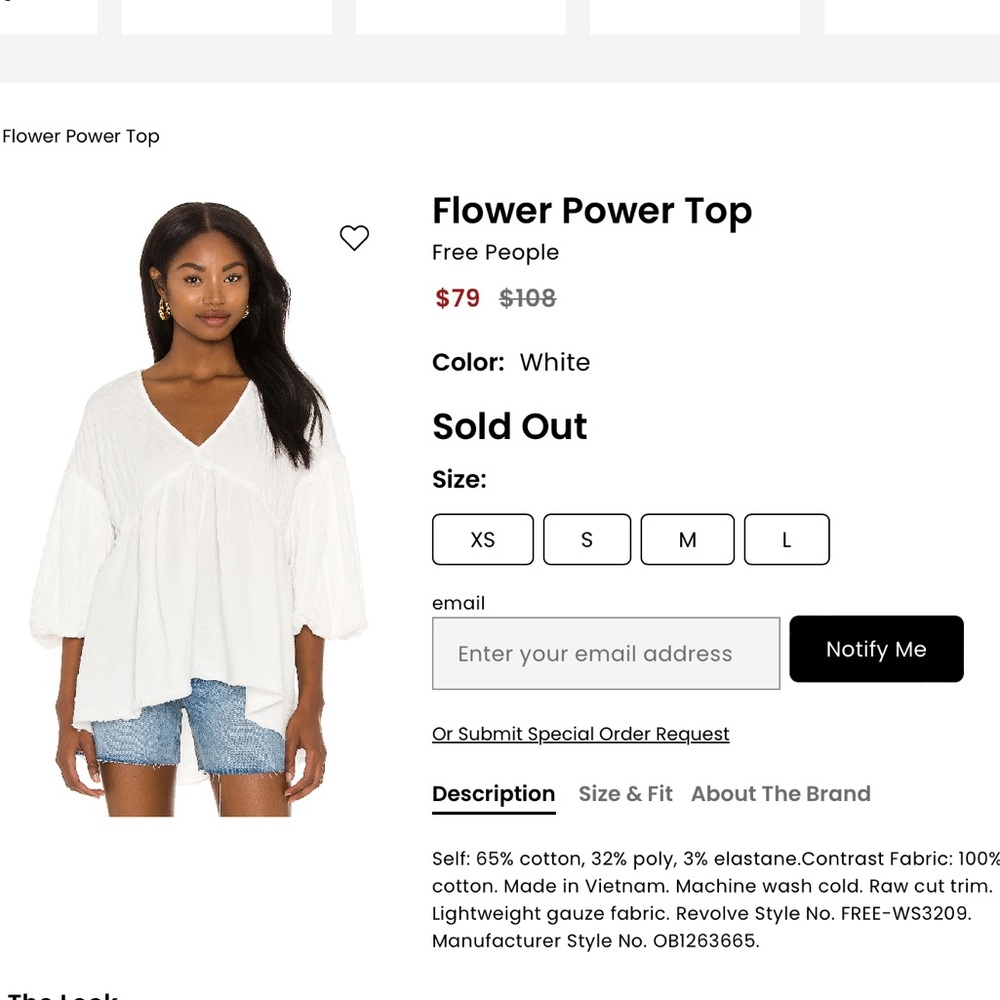 FP We The Free Flower Power White V-Neck Textured Gauze Raw Hem Top size S EUC - Picture 11 of 15